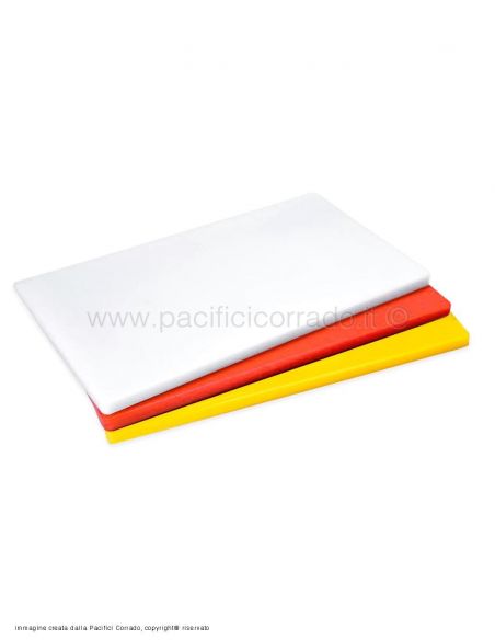 Tagliere Professionale in PEHD vari colori Sp. 2,5 cm varie dimensioni  Colore Rosso Dimensione Lato x Lato 30x40cm