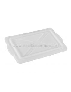 Giganplast cm 60 x 40 x h 11 1875M2/BI cassetta service transport  contenitore bianco latte sovrapponibile per lievitazione impasto palline panetti  pizza pane