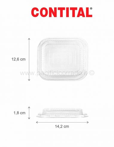 Vaschette Alluminio per Alimenti 1 Porzione G 100 pz Contital